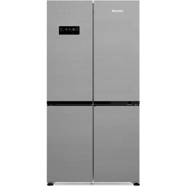 Blomberg KQD114VPX 90.8cm Dual Cooling American Style Fridge Freezer - Brushed Steel