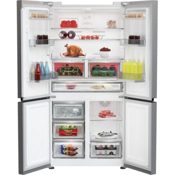 Blomberg KQD114VPX 90.8cm Dual Cooling American Style Fridge Freezer - Brushed Steel - Image 3