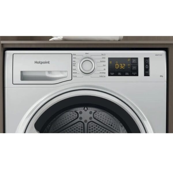 Hotpoint NTM1182SSKUK Hotpoint 8Kg Crease Care Heat Pump Tumble Dryer - A++ Energy Rated - Silver - Image 3