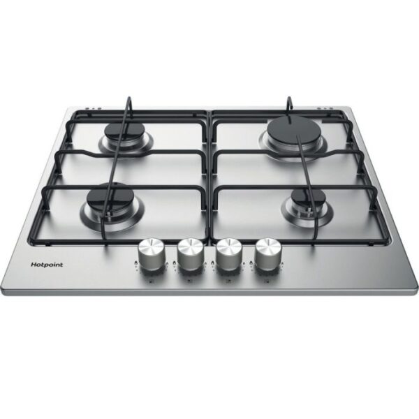 Hotpoint PPH60PFIXUK 4 Burner Gas Hob - Silver