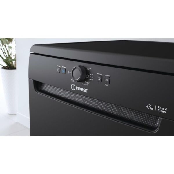 Indesit D2FHK26BUK Full Size Dishwasher - 14 Place Settings - Black - Image 5